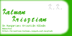 kalman krisztian business card